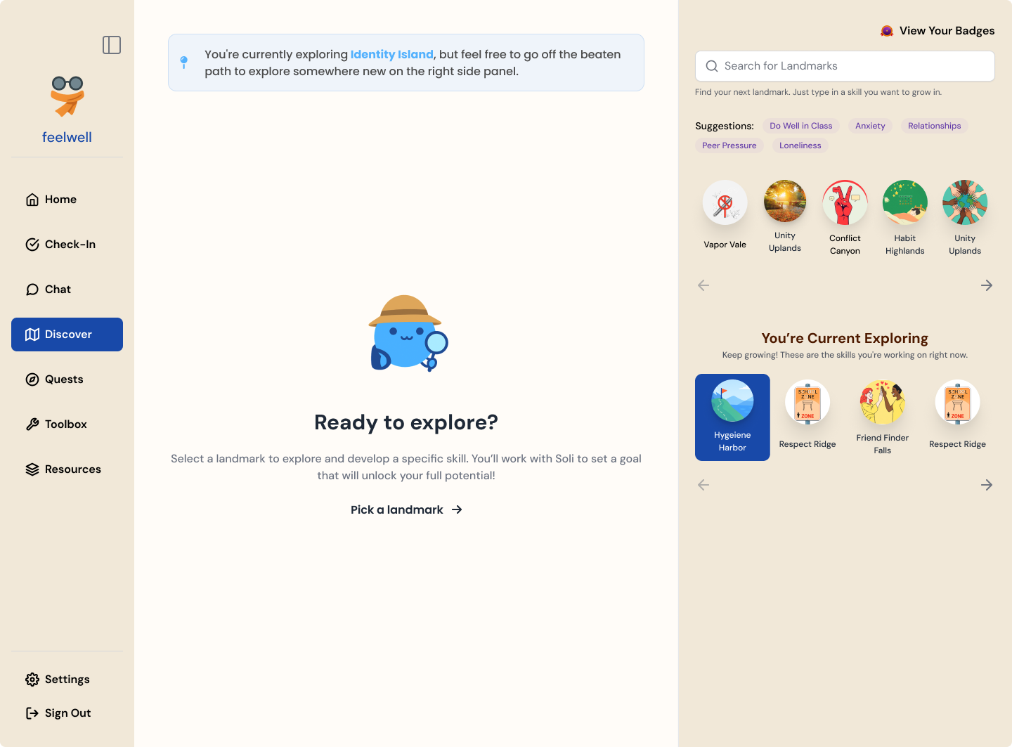 Skill-Building Activities interface